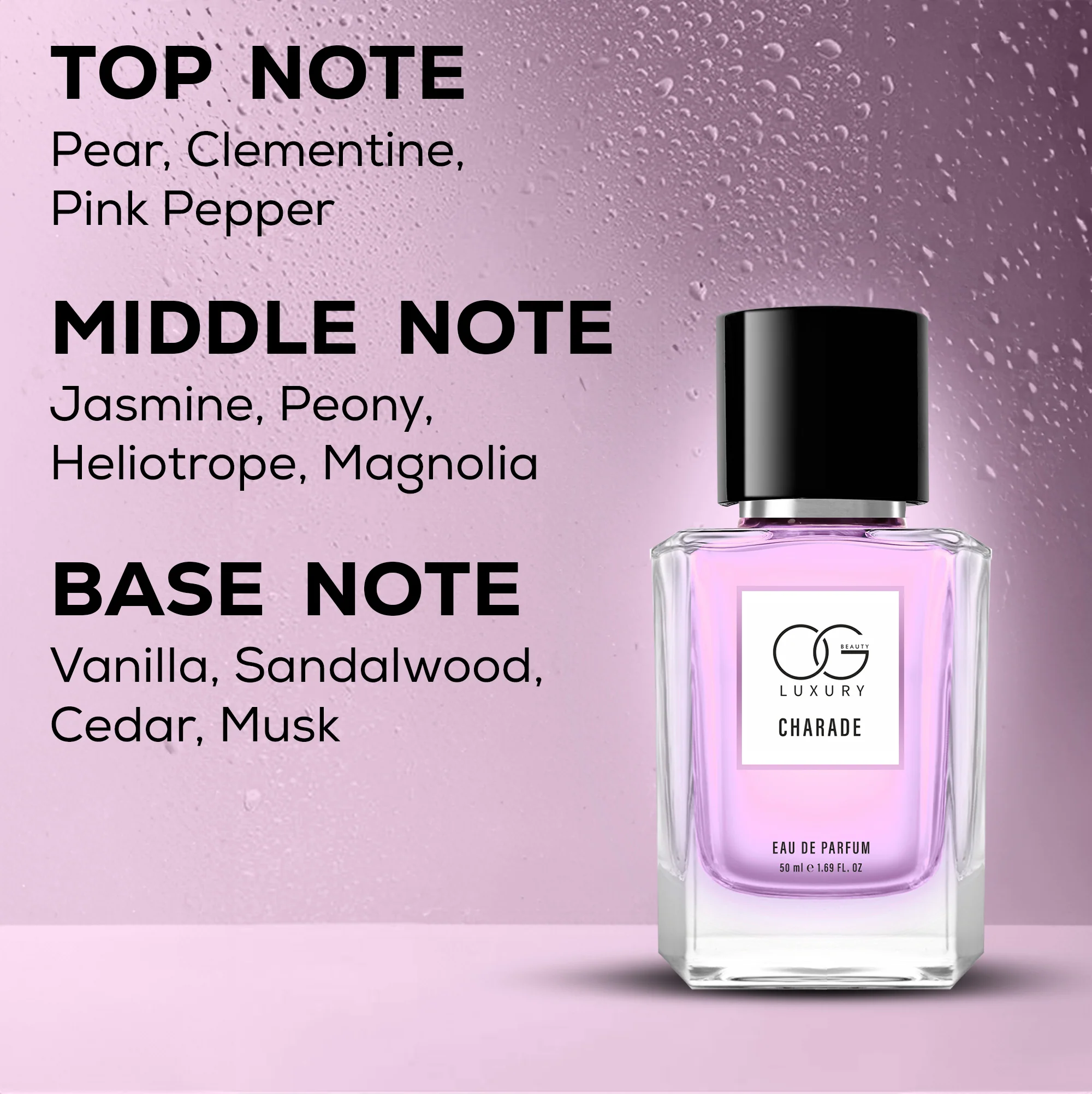 OG BEAUTY Luxury Charade Eau De Parfum 50ml - Image 3