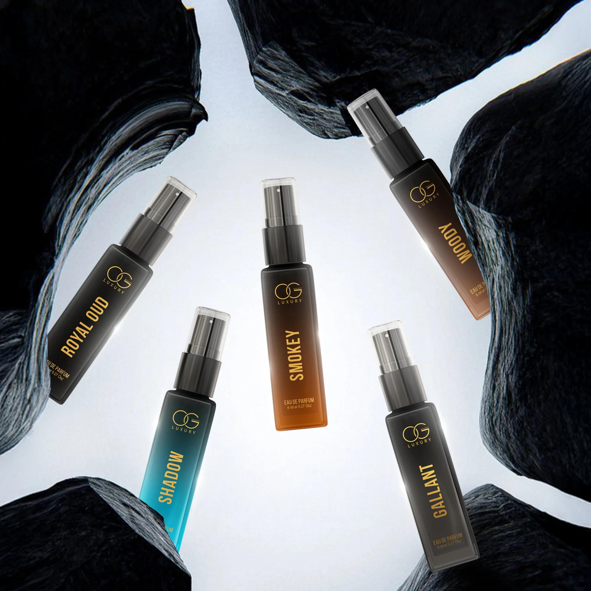 OG Luxury Perfume Gift Set for Men | 5 Eau De Parfum Scents (5 x 8ml) | Long-Lasting & Travel-Friendly - Image 3