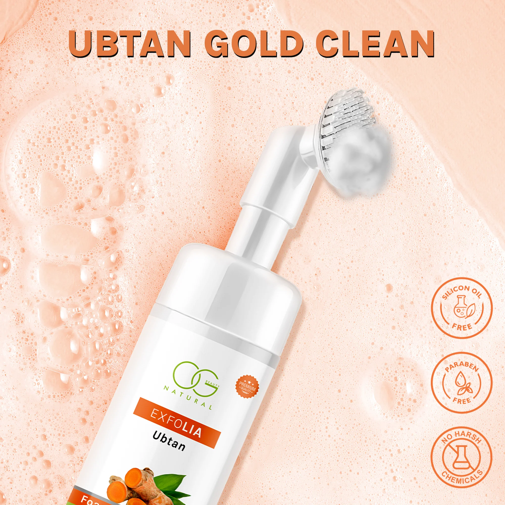 OG BEAUTY Natural Exfolia Ubtan Foaming Face Wash 150 Ml - Image 5